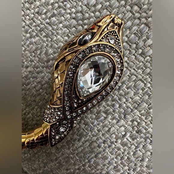 Crystal and gold snakeskin Roberto cavalli necklace sold - Picture 13 of 13